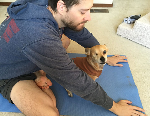 父ちゃんとヨガするパンプキン